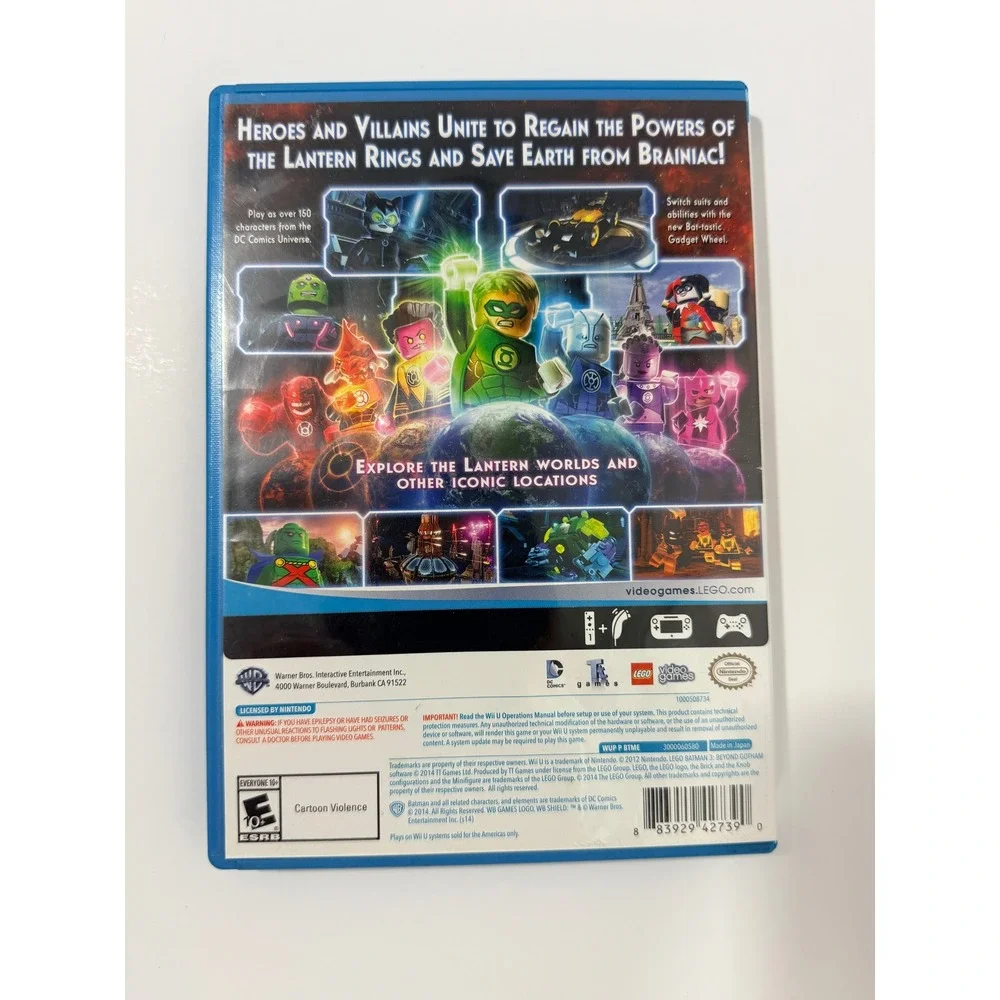 LEGO Batman 3 Beyond Gotham Nintendo Wii U One Size Blue Good Action Adventure